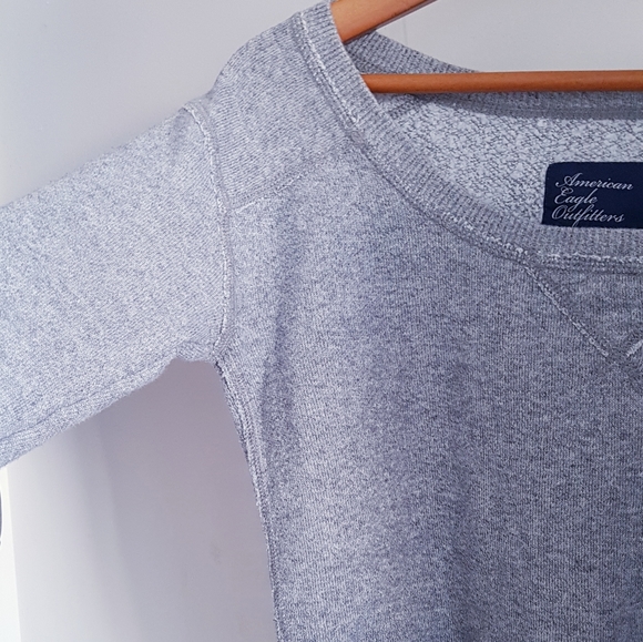 AE Gray Cropped Sweatshirt - Picture 3 of 6